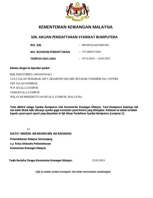 Bumiputera Certificate